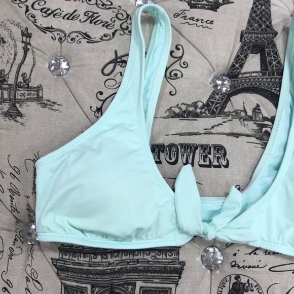 The Bikini Lab Solid Tie Front Bikini Top - Picture 4 of 6